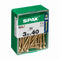 Schroefdoos SPAX Yellox Hout Platte kop 50 Onderdelen (3,5 x 40 mm)