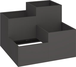 vidaXL - Tuinbak - 80x80x60 - cm - Zwart - Staal