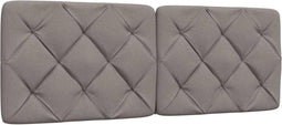 vidaXL - Hoofdbordkussen - 140 - cm - stof - taupe