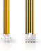 Nedis Interne Voedingskabel - EPS 8-Pins Male - P4 Female - Verguld - 0.15 m - Rond - PVC - Geel / Zwart - Envelop