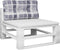 vidaXL - Palletkussen - ruitpatroon - 80x40x12 - cm - stof - ruitpatroon - grijs