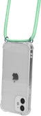 Mobiparts Lanyard Case iPhone 12 Mini - Verstelbaar koord - Impact protection - Groen