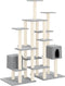 vidaXL - Kattenmeubel - met - sisal - krabpalen - 145 - cm - lichtgrijs