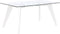 Eettafel DKD Home Decor Wit Transparant Kristal Hout MDF 160 x 90 x 75 cm
