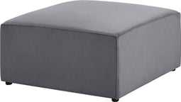 LEMVIG - Ottomaan - Grijs - Corduroy