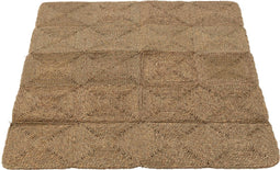 J-Line tapijt Vierkanten Geweven Touw - polyester - naturel