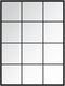 vidaXL - Wandspiegels - 3 - st - 80x60 - cm - metaal - zwart