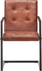 vidaXL - Eetkamerstoelen - 2 - st - echt - leer - bruin