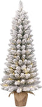 Black Box Trees Gerlos - Kunstkerstboom in Pot - Warm Witte LED Verlichting - Groen Frosted H120 x Ø51 cm