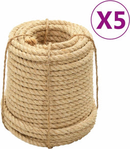 vidaXL - Touw - 5 - st - 20 - mm - 100 - m - sisal