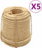 vidaXL - Touw - 5 - st - 20 - mm - 100 - m - sisal