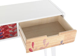 Console DKD Home Decor Natuurlijk MDF Rubberwood Wit Kastanjebruin (80 x 30 x 74 cm)