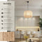 tectake® Plafondlamp Lignea Lux - Hanglamp Boho stijl - Ø46 x 32 cm - Jute lampenkap - 40W - Decoratieve verlichting woonkamer slaapkamer eetkamer