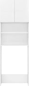 vidaXL - Wasmachinekast - 64x25,5x190 - cm - hoogglans - wit