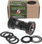 Wheels Manufacturing Pressfit 386evo Angular Contact Bb 24mm Shimano Trapas Cups Zwart 86.5/91.5 mm