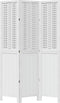 vidaXL - Kamerscherm - met - 3 - panelen - massief - paulowniahout - wit