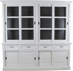 HSM Collection Buffetkast Provence - 220 cm - wit/donkergrijs