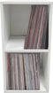 Vinyl LP Platen Opbergkast - Houten Boekenkast - 2 Open Compartimenten - Wit