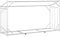 vidaXL - Haardhoutrek - met - regenhoes - 200,5x60,5x110,5 - cm - staal