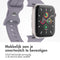 imoshion Siliconen⁺ bandje - Geschikt voor Apple Watch 1, 2, 3, 4, 5, 6, 7, 8, 9, 10 (42 mm), SE - 38/40/41 mm - Lila - S/M