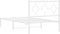 vidaXL - Bedframe - met - hoofdbord - metaal - wit - 100x200 - cm