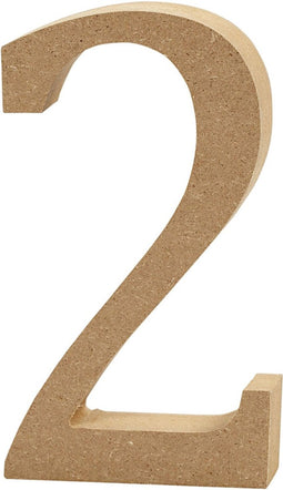 Creotime Houten Cijfer 2 8 Cm