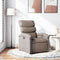 Fauteuil verstelbaar stof taupe