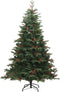 vidaXL - Kunstkerstboom - met - scharnieren - dennenappels - en - bessen - 210 - cm