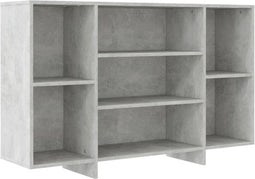 vidaXL - Dressoir - 120x30x75 - cm - bewerkt - hout - betongrijs