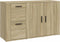 vidaXL - Dressoir - 100x33x59,5 - cm - bewerkt - hout - sonoma - eikenkleurig