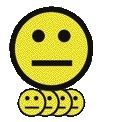 Magneet smiley 75mm emotie neutraal geel