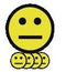 Magneet smiley 75mm emotie neutraal geel