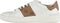 Guess Verona Stripe - Leren sneakers - Beige band met logo - Wit/Beige
