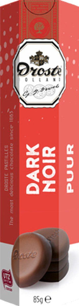 Droste - Chocolade droste pastilles puur 85gr | 12 stuks