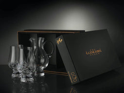 Geschenkset Waterkaraf en 2 Cut Whiskyglazen - Geschenkverpakking - Loodkristal - Glencairn Crystal Scotland