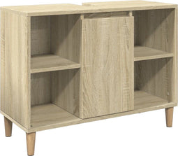vidaXL - Badkamerkast - 80x33x60 - cm - bewerkt - hout - sonoma - eikenkleurig