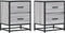 vidaXL - Nachtkastjes - 2 - st - 40x31x50 - cm - bewerkt - hout - grijs - sonoma - eiken