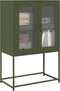 vidaXL - Hoge - kast - 68x39x107 - cm - staal - olijfgroen