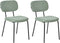 ADAIR - Eetkamerstoel set van 2 - Lichtgroen - Bouclé