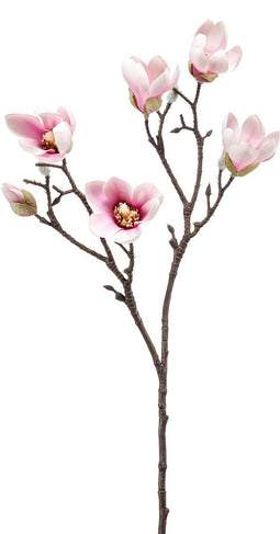Emerald - Kunstbloem Magnolia mini 65cm lichtroze - Kunstplanten voor binnen