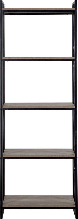 Boekenkast met 5 planken FORRES 184 cm Bruin/zwart