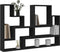 vidaXL - Wandschap - 96x12x64 - cm - bewerkt - hout - zwart