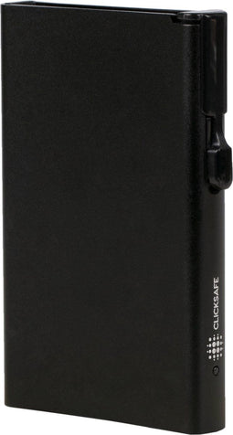 Clicksafe pasjeshouder - RFID - 8 pasjes - aluminium - zwart - JU-951000