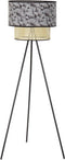 Vloerlamp DKD Home Decor Natuurlijk Zwart Metaal Palmen Polyester Koloniaal (60 x 60 x 129 cm)
