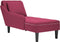 vidaXL - Chaise - longue - met - kussen - en - rechterarmleuning - fluweel - wijnrood