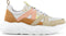 PS Poelman Year - Dames Leren Chunky Runner Sneaker - Mesh en Suéde - Beige Cognac Peach - Maat 38