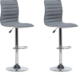 Set van 2 barstoelen LUCERNE Draaibaar Grijs