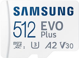 Samsung EVO Plus - microSDXC 512GB - UHS-I Class 10 A2 - 130MB/s (2021)