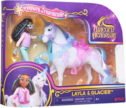 Unicorn Academy - Layla & Glacier - Speelset met beweegbare pop en eenhoorn