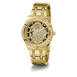 Guess Watches GW0604L2 - Polshorloge - Skeleton design met dag en datum - Goud